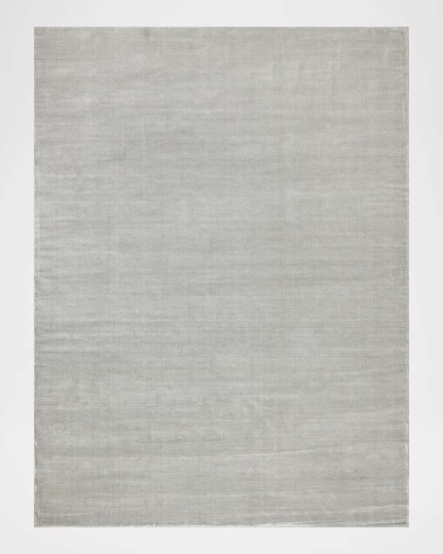 Velutto Hand-Loomed Light Silver Rug, 6' x 9'